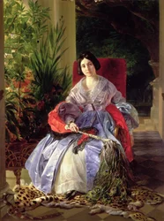 Portret van Prinses Elizavetta Pavlovna Saltykova, 1841